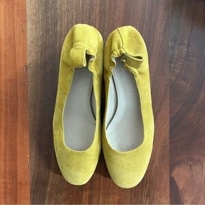 Everlane Everyday Glove Heel, golden yellow suede